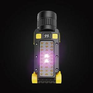 Lampe de plongée multifonctionnelle LED pliable rechargeable par USB, étanche, zoomable, faisceau haut/bas, rouge/bleu, avertissement - Product Image 2