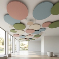 Panneaux acoustiques en polyester colorés pour chambre d'enfant, écologiques et sûrs, dalles murales acoustiques de formes multiples pour la décoration de chambre d'enfant