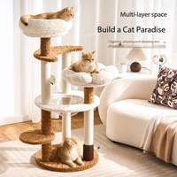 Structure d'escalade multifonctionnelle pour chat intégrée à un lit pour chat, chaude pour l'hiver et adaptée aux chats toute l'année