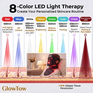 90 Led Beads Lightweight Face Mask Collagen Boosting Comfort <b>Therapy</b> Mask Touch Control Skin Rejuvenation <b>Red</b> <b>Light</b> <b>Therapy</b> Mask - Product Image 6