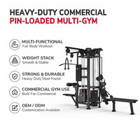 Multi-gym 4 stations haut de gamme, structure en acier renforcé thermolaqué pour club de fitness, support des commandes en gros par le fabricant d'origine