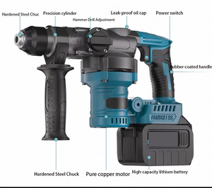 Taladro Percutor Recargable de 21V, Herramienta Eléctrica de 600W con Motor sin Escobillas, Juego de Herramientas Eléctricas de Voltaje Nominal para Uso Doméstico e Industrial - Product Image 5