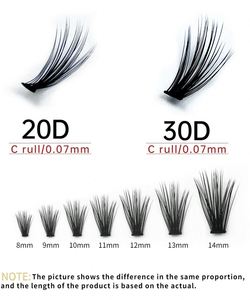 Cils individuels plus doux Nesura, cils pré-faits en éventail, volume russe, 60 bouquets de cils 10D 20D 30D naturels, 30g - Product Image 5