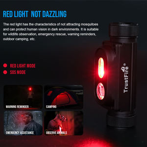 트러스트파이어 H6R 헤드램프 플래시라이트 1350 루멘 LED 플래시라이트 18650 충전식 헤드램프 - Product Image 6