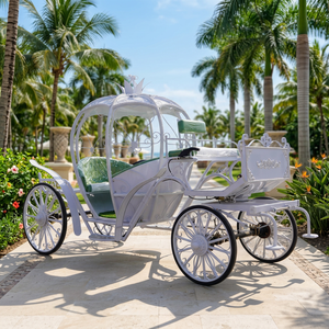 Chariot de mariage de luxe en fer forgé style citrouille, chariot à chevaux creux en forme de citrouille, fabricant de chariots à chevaux à vendre - Product Image 1