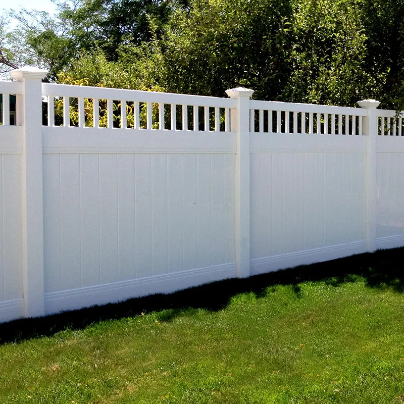 ECO Friendly Fence Grill Design Pictures 6ft.H x 8ft.W PVC/Vinyl Privacy Fencing Paneles de esgrima decorativos al por mayor