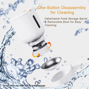 OEM 5L Automatic Pet Feeder Smart Dog Cat Food Dispenser WiFi Enabled Dual Stainless Steel Bowls with Time Settiming - Product Image 6