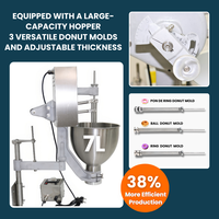 Offre limitée Lil Orbits Machine automatique 2 rangées Makinas haute efficacité économie de travail fabricant de beignets amovible pour la vente en gros