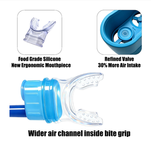 Tuba de plongée professionnel à double tube, entièrement étanche, de 1,5 m à 3 m de long, pour la plongée en apnée et la natation en extérieur - Product Image 2