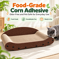 Griffoir durable en carton ondulé pour canapé, protection de meubles pour chats d'intérieur, grand lit griffoir en feutre naturel pour chatons