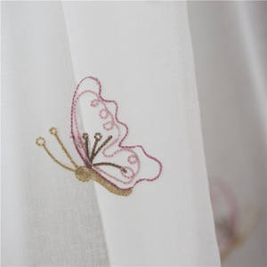 Tende in Tulle per Cameretta Bambini, Voile Bianco con Libellule e <span class=keywords><strong>Farfalle</strong></span> 3D, <span class=keywords><strong>Tenda</strong></span> Ricamata Stile Principessa - Product Image 5