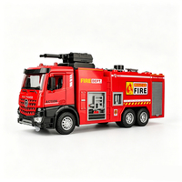 Produits très demandés : Camions de pompiers en alliage, grands modèles, voitures miniatures de ville, camions-citernes à eau avec son et musique pour enfants, jouet décoratif