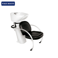 Fauteuil de lavage de cheveux compact Wally Beauty avec lavabo intégré pour salon de coiffure et équipement de spa capillaire