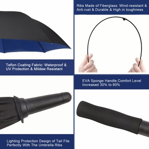 ร่มกอล์ฟขนาดเล็ก 23 นิ้ว สำหรับผู้ใหญ่ ขายส่ง ร่มกันแดดกลางแจ้ง เปิดอัตโนมัติ ป้องกันรังสียูวี โครงร่มทำจากไฟเบอร์กลาส - Product Image 3