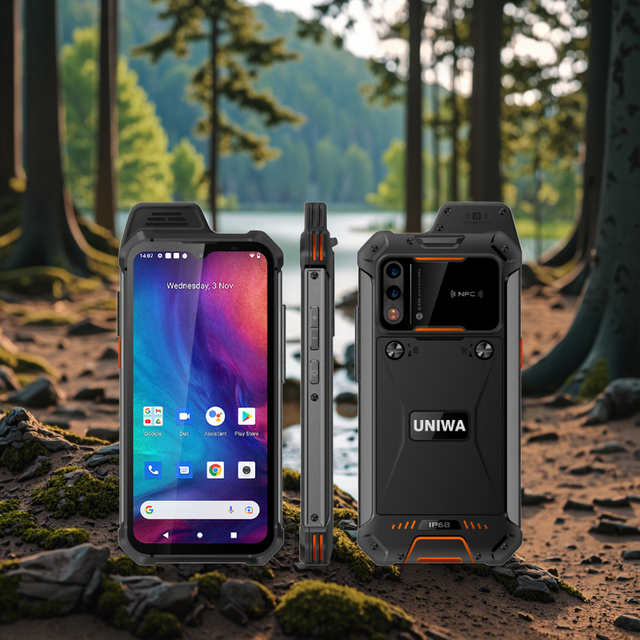 UNIWA W888 Global 4G Rugged Smartphone High Quality Octa Core CPU  Dual Sim Card LTE Mobile Phone
