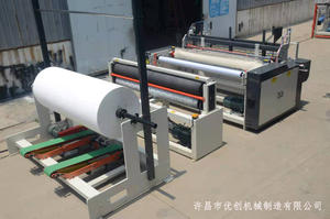 Machine à fabriquer du papier toilette <span class=keywords><strong>d</strong></span>'<span class=keywords><strong>occasion</strong></span>, ensemble complet, semi-automatique, moteur PLC, roulement, ligne de production de <span class=keywords><strong>d</strong></span>écoupe et de rembobinage du papier - Product Image 5