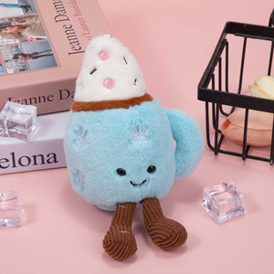 Low MOQ Mini Christmas Mug Cream Top Keychain Anime Plush <b>Toys</b> 4inch Stuffed Animal <b>Toys</b> <b>Vending</b> <b>Machine</b> Plush for Children Gift - Product Image 1