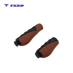 Poignées de guidon de vélo <span class=keywords><strong>VELO</strong></span> TPR 130 mm 92 mm, antidérapantes, ergonomiques, à verrouillage, pour vélo électrique, longue distance, déplacements urbains - Product Image 1