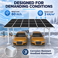 Support de carport solaire en aluminium pour deux voitures, résidentiel et commercial, installation rapide, OEM, taille et logo personnalisés, vente en gros