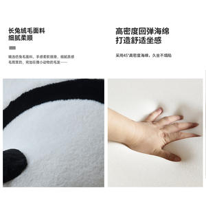 Panda Plush <b>Sofa</b> Chair For <b>Kids</b> Soft Animal Seat Versatile Lounge Chair With Support 3 Years And Above - Product Image 4