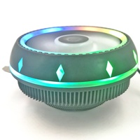 Enfriador de CPU para Computadora AMD Ryzen, Color Negro, RGB ARGB 12V, Ventilador de CPU de Moda, 4 Pines PWM, 95W TDP, para Intel I3 I5 I7