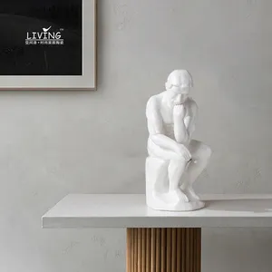 Di alta qualità degli interni creativo decorazione ornamento di arte bianco pensatore ornamenti di ceramica di design scandinavo decorazione della casa