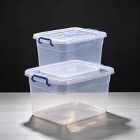Boîtes de rangement transparentes verrouillables en plastique avec couvercles, 9 L, fournies par une usine chinoise