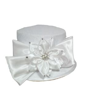 Topi Wanita Formal Lebar Putih untuk Pesta, Gereja, dan Acara Resmi, Grosir, Model Baru Elegan untuk Hari Ibu - Product Image 1