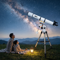 BIJIA90080 Télescope astronomique HD haute puissance pour l'observation des étoiles, adapté aux adultes et aux enfants, utilisation en extérieur