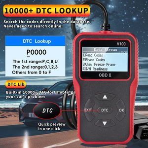 V100 OBDII Auto Diagnose Tool Codelezer Draagbare Autoscanner 1 Jaar Garantie Universele Passvorm USB <span class=keywords><strong>5</strong></span>-12V Ondersteund - Product Image 3