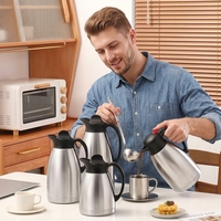 Bouteille isotherme sous vide en acier inoxydable 201, design à bec verseur, grande capacité, isolation thermique, style moderne et minimaliste pour