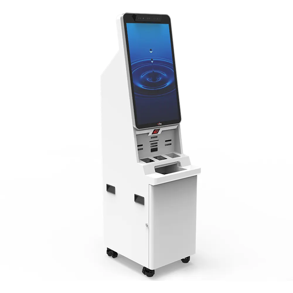 Factory price Customized floor standing self check in hotel key card dispenser 24h hotel self service check in kiosk