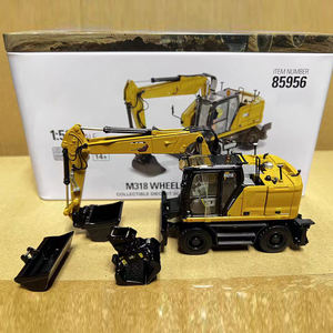 85956 Diecast Metal Collectible Multi-Functional Grab Bucket Toy Alloy 1:50 Modèle pour <span class=keywords><strong>Caterpillar</strong></span> Wheeled Excavator - Product Image 1