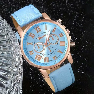 Ensemble de montres élégantes pour femmes, bleu, avec bracelet, collier et boucles d'oreilles en cristal en forme de cœur, montre à quartz analogique tendance - Product Image 3