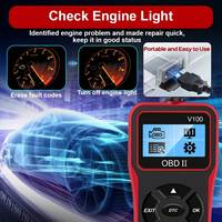 V100 herramienta de diagnóstico automático OBDIi OBD2 coche portátil Auto todos los sistemas herramientas de diagnóstico función OBDII escáner de coche