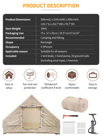 Tente de camping gonflable stable pour 6 à 10 personnes, imperméable, avec structure pneumatique haute pression, tente familiale d'extérieur, carpas para camping lujo