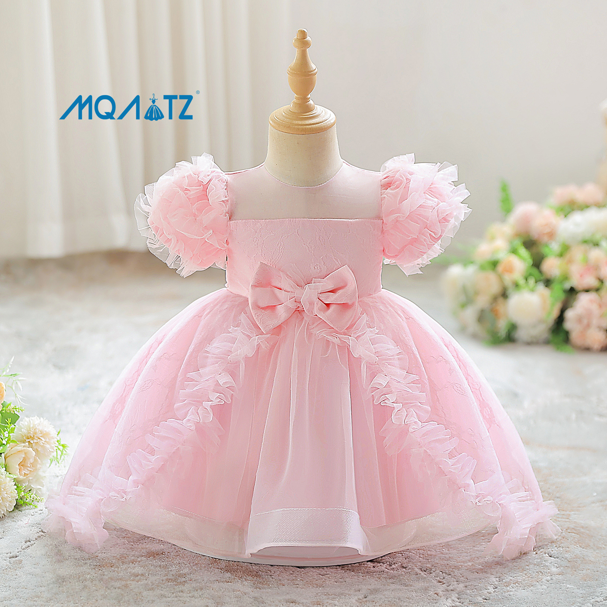 princess dress for infants T.F. Taffy Baby Girl Newborn Pink Embroidered Gown 6 Piece Deluxe Set 0-3 Months: Clothing, Shoes & Jewelry Size Bust Waist Length cm inch cm inch cm inch 0 Baby Blue 4 Layer Tulle