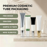 Tubes cosmétiques de luxe Yuxinmei D19-D25 pour crème contour des yeux, emballage aluminium/plastique, avec pompe applicatrice, 15ml-50ml, gamme complète