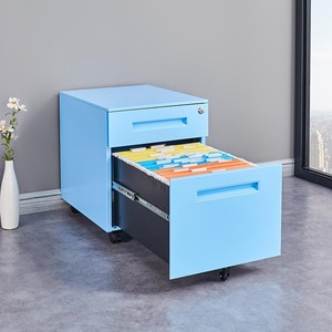 Meuble de rangement mobile en acier pour bureau, armoire à dossiers métallique sous le bureau, pour maison, chambre, hôtel, équipement de bureau, armoire de rangement A4 - Product Image 2