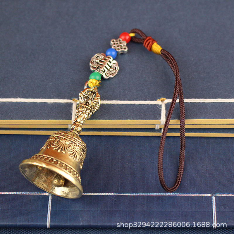 จี้ระฆังทองเหลืองที่ซ่อนอยู่-สายคล้องทิเบต