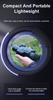 Caméra WiFi alimentée par batterie HMIN, monoculaire de vision nocturne de qualité militaire, lunette de chasse avec grossissement 7X, étanche IPX4