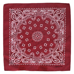 卸売多機能カラフルカスタム100% コットンスクエア生地カスタマイズプリントヘッドウェアクラシックペイズリーバンダナ - Product Image 3