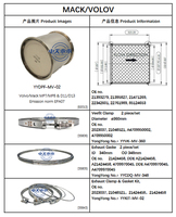 YONGYONG Nouveau Kit de fixation et joint d'étanchéité pour tuyau d'échappement 360 mm DPF pour camions D11/D13 MP7/MP8 – Qualité supérieure