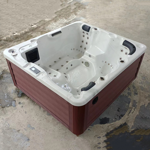 5 personas al aire libre <span class=keywords><strong>Pub</strong></span> Hotel hostal Spa Baño de hielo en el suelo sobre el suelo bañera de hidromasaje de masaje grande con escaleras - Product Image 6