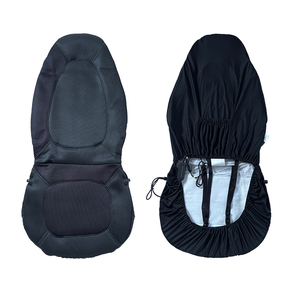 Funda de Asiento de Coche con Calefacción Eléctrica, Malla Frontal, para Todas las Estaciones, 1 Pieza, Estilo Moderno, Negro - Product Image 1