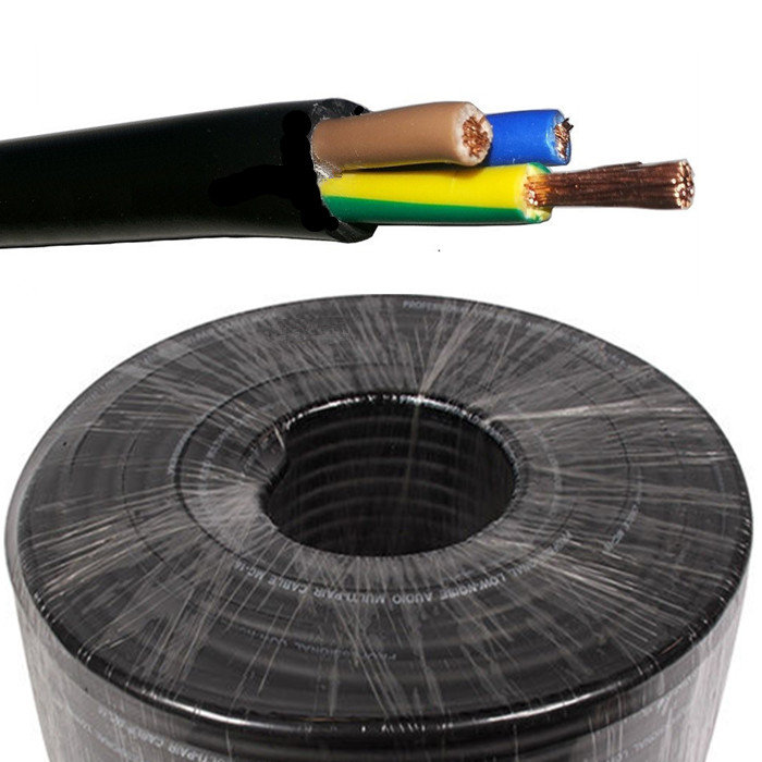 Elektrokabel 3x1,5 Mm² – PVC, Kupfer, 15 Ampere, 5 M Schwarz, Flexibel, Für Haushaltsgeräte & Werkzeuge