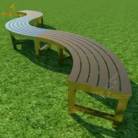 Sculpture de chaise de banc en métal d'art de jardin extérieur urbain en acier inoxydable 304 de haute qualité