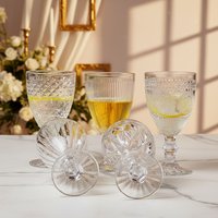 Verre à vin Hxglass Nordic Embossing 300ml 10oz, gobelet, verre à champagne pour hôtel, restaurant, verre personnalisé pour les faveurs de mariage