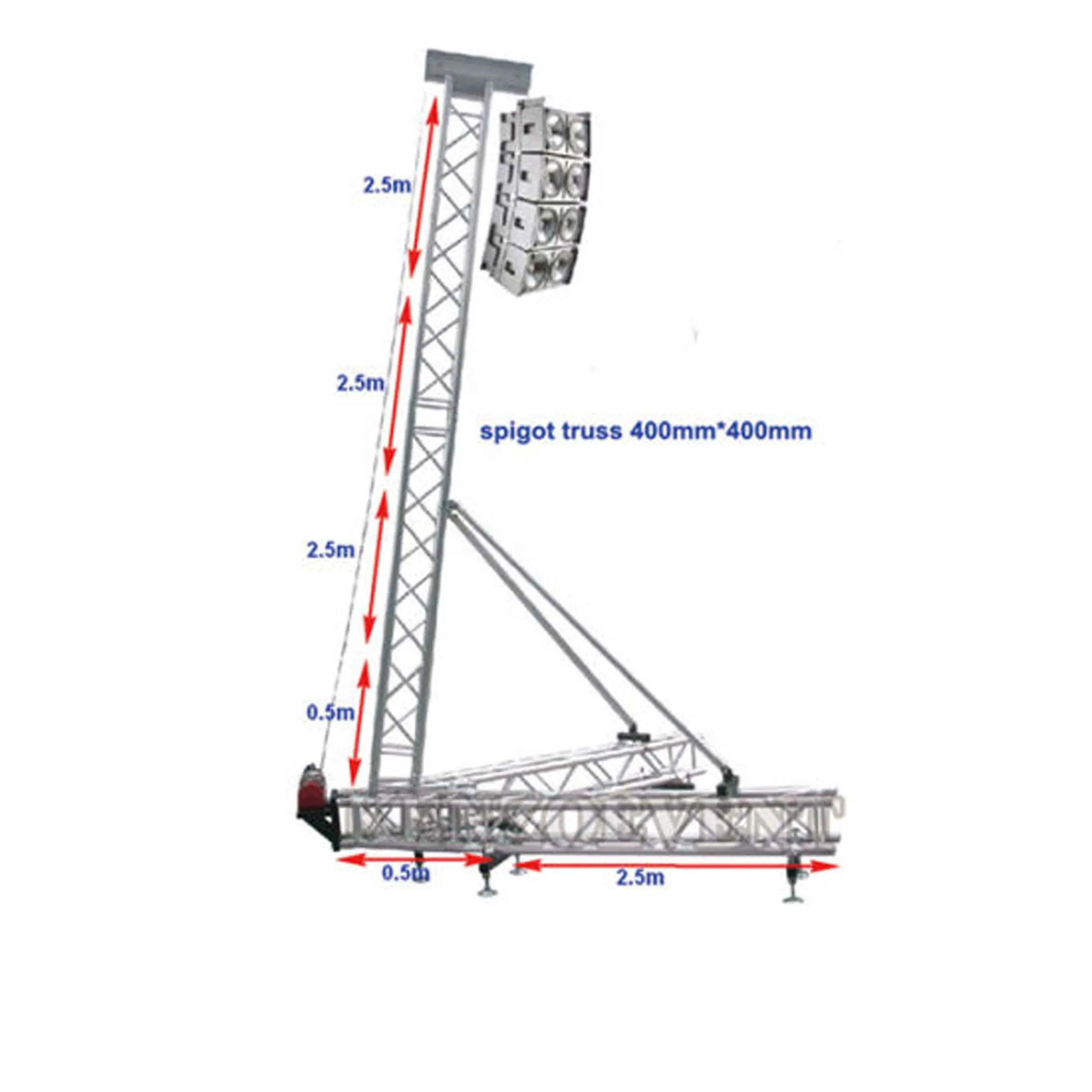 Treillis pour haut-parleurs suspendus, tour de ligne en aluminium, réseau de haut-parleurs