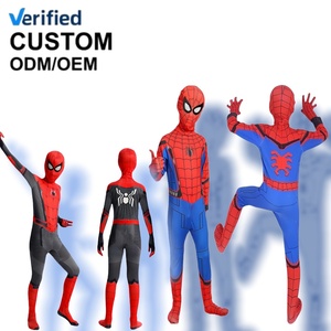 Wholesale Satin <strong>Spiderman</strong> Custom Adult Nightgown with Cartoon Pattern Full Length Quick Dry Drawstring Closure Cosplay - Product Image 3